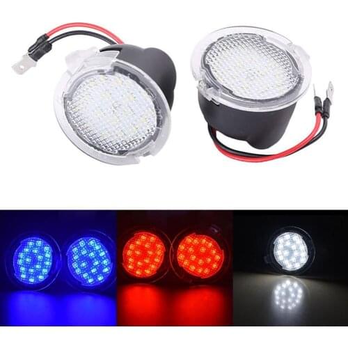 2Pcs Car LED Side Mirror Puddle Light Lamp for Ford Fusion Flex Mondeo Explorer