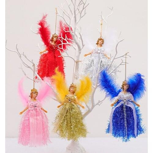 2020 Christmas Hot Sale Strap Angel Girl Wings Tree Pendant Home Decorations