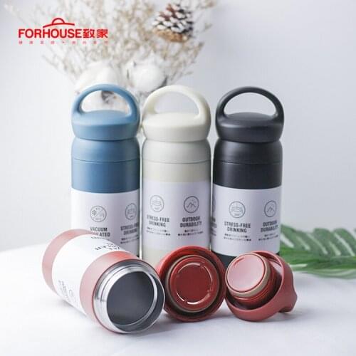 304 Stainless Steel Water Bottle Vacuum Insulated Flask Thermal Japanese Portable Harajuku Gift