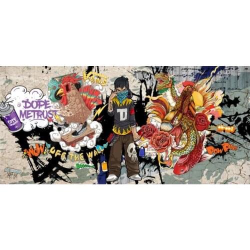 3d photo wallpaper custom mural Retro nostalgic graffiti bar dining home decor 3d wall murals wallpaper in the living room