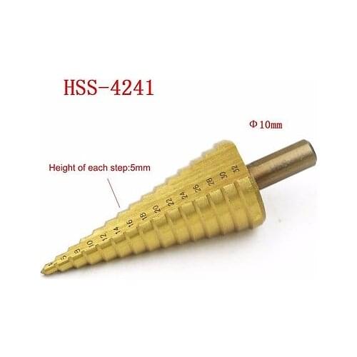 4-32 HSS 4241 Steel Step Cone Titanium Coated Drill Bit Cut Tool Set Hole Cutter for metal