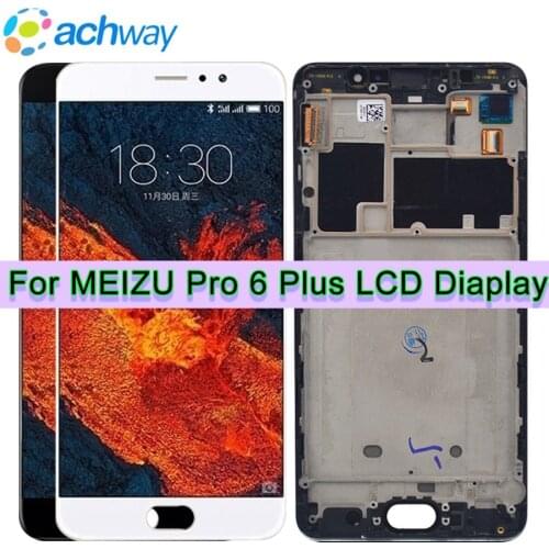 5.7'' Meizu pro 6 plus LCD screen display+ Touch panel Digitizer with frame white/black Free shipping