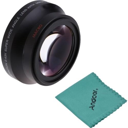 67mm Digital Camera HD 0.43× Wide Angle Lens for Canon Rebel T5i T4i T3i 18-135mm 17-85mm and Nikon 18-105 70-300VR