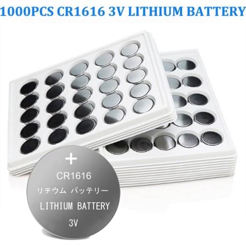 1000pcs CR1616 BR1616 DL1616 Button Cell Coin Batteries For Watch Car Remote Key cr 1616 ECR1616 GPCR1616 L28 3v Lithium Battery
