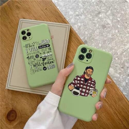 Fashion Gilmore Girls Matcha green Soft silicone Phone Case For iPhone SE 12mini 12pro 11pro Max 7 8 Plus XR Xs Max 6s TPU cover