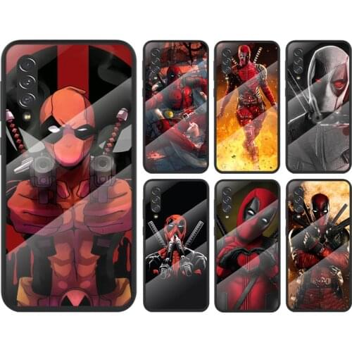 Marvel Deadpool For Samsung Galaxy A91 A81 A72 A71 A52 A51 A41 A31 A21S A11 A01 Tempered Glass Cover Phone Case
