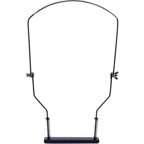 10 Holes Harmonica Neck Holder Adjustable Mouth Organ Stand Harmonica Harp Rack Metal Black Color