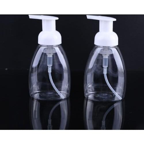 2pcs 250ml Clear Foaming Bottle Bubble Refillable Soap Sanitizer Dispenser Pump Cosmetic Shampoo Lotion Containers Bathroom