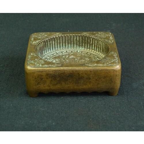 Folk carvings of the Qing Dynasty, Pure copper cake mould made by Qianlong Li Yuyuan Fulu Shoutu cake mould