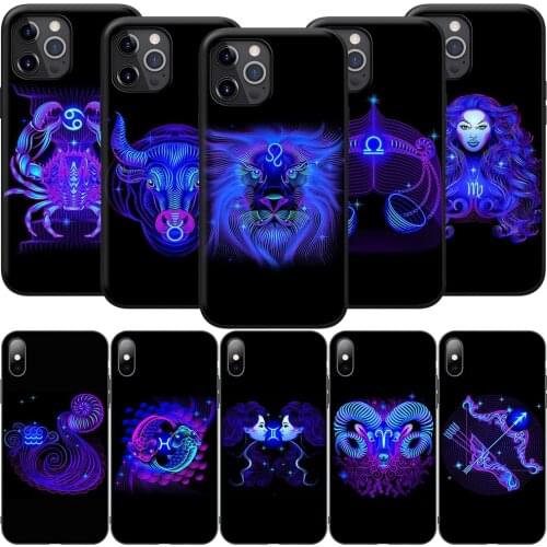 GX260 Zodiac Signs Silicone Soft Case for iPhone 12 Mini 11 Pro XS Max XR X 8 7 6 6S Plus 5 5S SE 2020