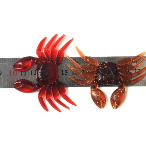 Artificial Crab Lure Bait 3D Simulation Soft Fish Bait Fishing Lures for Bass Trout Fishing Tackle Accessories