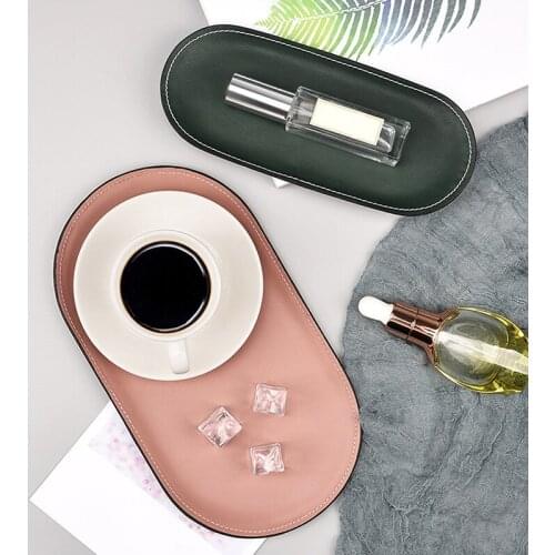 Kitchen Food Storage Decoration Nordic Oval Metal Jewelry Tray Multifunctional Desktop Storage Box Decoration