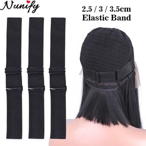 Nunify Hot Selling Adjustable Black Elastic Band For Hair Nets Making Wig Caps Lace Wig Cap Net Sewing Highest Elastic Bands