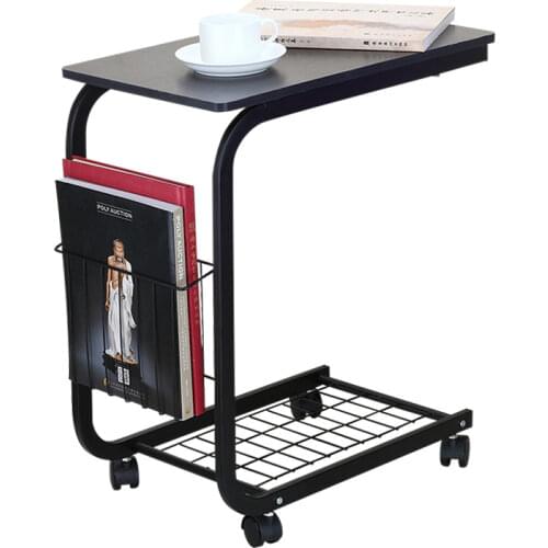 Mini living room bed movable sofa small table corner several side table lazy coffee table simple belt wheel