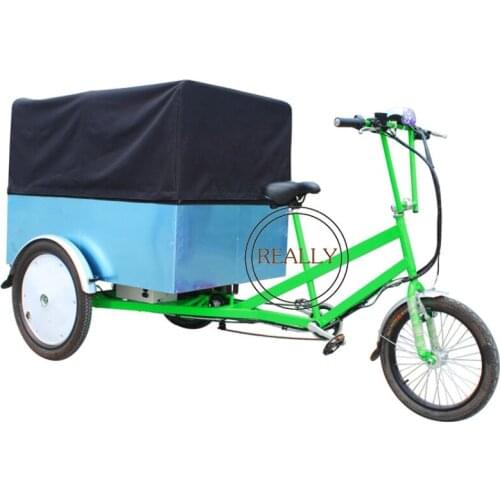 MultiFunction Three Wheels Cargo Bike Outdoor Pedal or Electric Tricycle Mobile Food Vending Cart