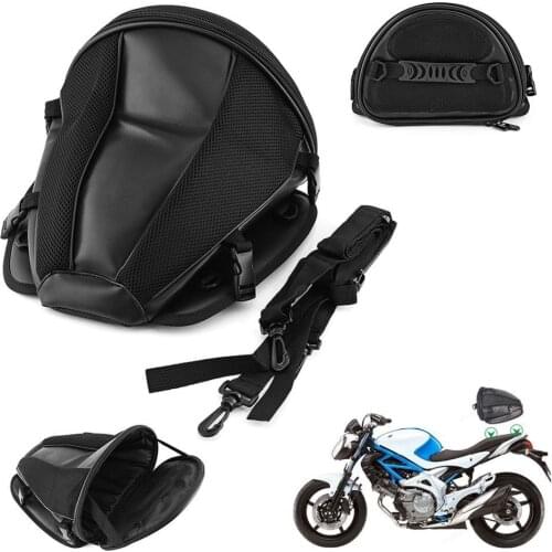 Motorcycle Bags Luggage Moto Bike Sports Waterproof Back Pack Seat Carry Tail Bag Storage Saddlebag Leather for Motorbike Tool
