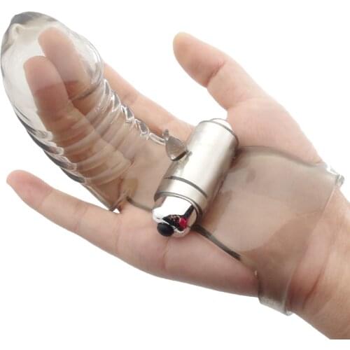 Soft Finger Sleeve Vibrator Female Masturbator G-spot Massage Clit Stimulate Sex Toys For Women Lesbian Orgasm Adult Products