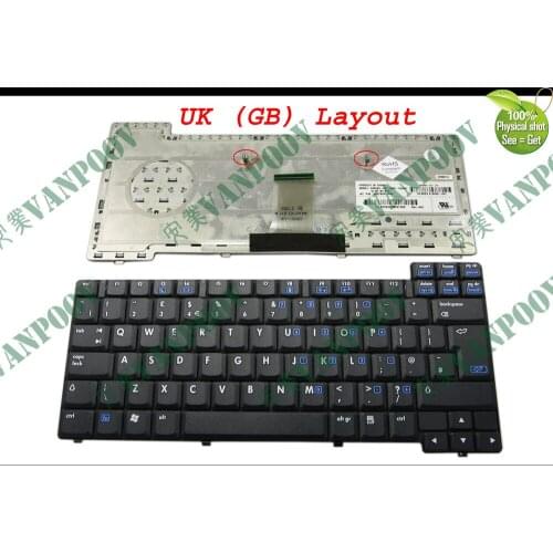 New Laptop keyboard for HP Compaq nc6110 nc6120 nx6110 nx6120 matt Black UK GB version - NSK-C6A0U