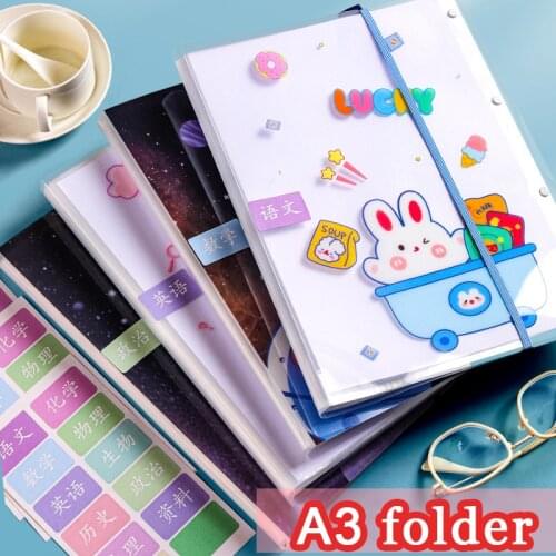 A3 Test Paper Storage Bag Folder Transparent Insert Information Book Document Bag Drawing Paper Storage Office Supplies