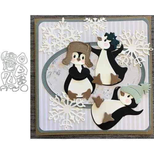 Penguin Puzzle Metal Cutting Dies for Scrapbooking Mold Cut Stencil Handmade DIY Card Make Mould Model Craft Decoration New 2021