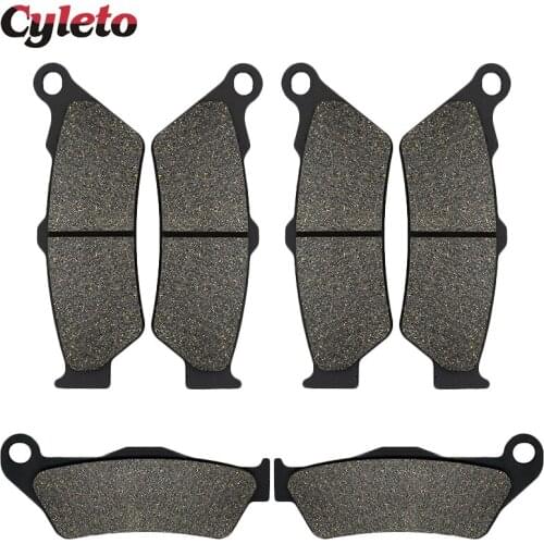 Cyleto Motorcycle Front and Rear Brake Pads for KTM 950 Adventure 950 2004 2005 2006 990 Adventure 990 2007
