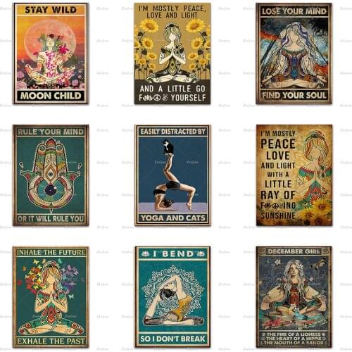 Yoga Poster | God Says You Are Unique Special Lovely Precious Strong Chosen Forgiven Prints, Yoga Girl Poses Home Decor Canvas