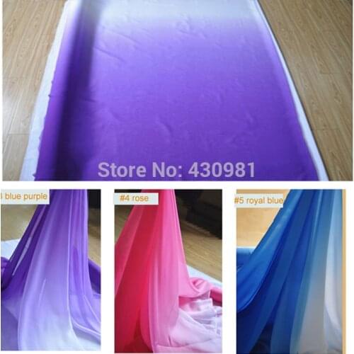 Gradient imitated silk mateiral 30d chiffon fabric for dress 2 tone fabric for dancing clothing wedding fabric meter