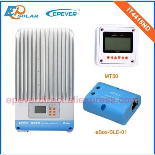 Solar tracer mppt tracking controller IT4415ND bluetooth mobile phone APP 48V/36V Battery Charger MT50 Meter 45A 45amps