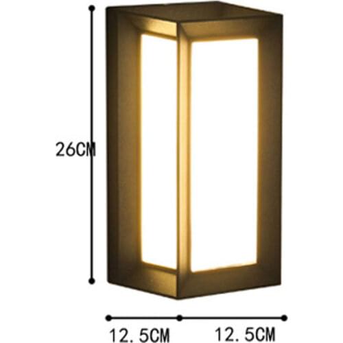 Nordic LED wall lamp fashion outdoor waterproof wall lamp porch garden courtyard corridor wall lamp decorative lighting aluminum