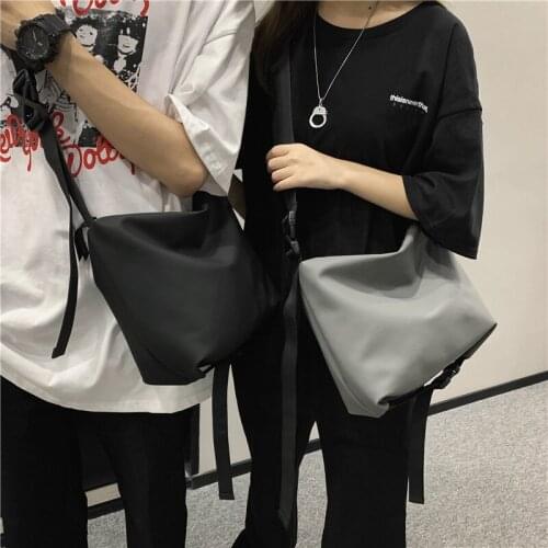 PU Zipper Shoulder Bag For Women Cotton Canvas Handbag Casual Tote Unisex Eco Crossbody Bag Ladies Vintage Shoulder Bags