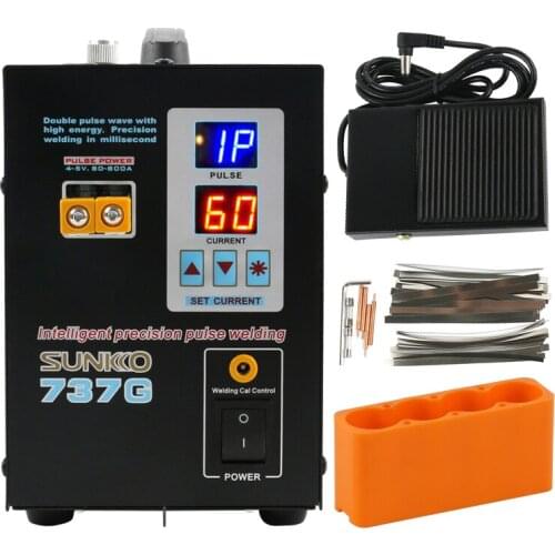 737G Spot Welder Machine 1.5kw LED Illumination Dual Digital Display Double Pulse Welding Machine For 18650 Battery