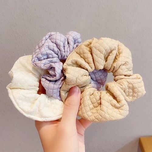 Winter Imitation Leather Elegant Scrunchies Women Girls Elastic Hair Rubber Band Accessories Tie Hair Ring Rope Holder Headdress