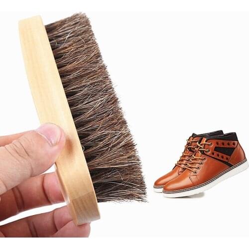 1PC Car Wash Horsehair Brush Horsehair Shoe Brush For Auto Cleaning Brush and Shine Clean Detail Car Wash Interior Accessories