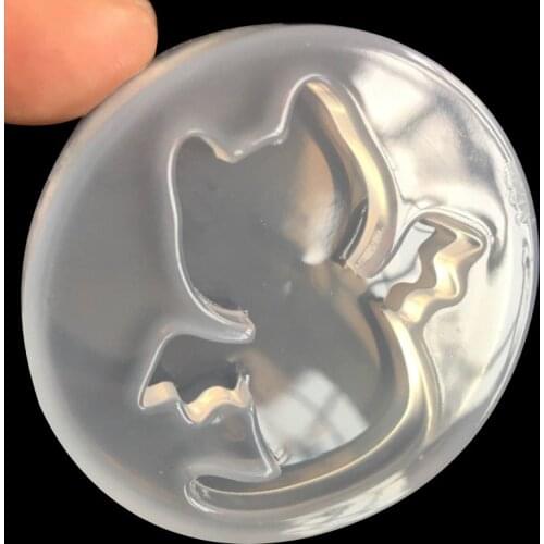 1PCS UV Resin Jewelry Liquid Silicone Mold Lovely Angel Devil Cartoon Animal Cat Resin Charms Molds For DIY Making Jewelry