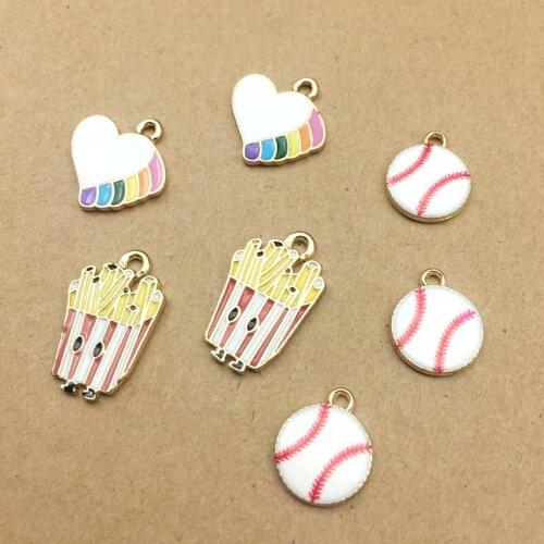 10pcs 23x13mm Diy alloy pendant enamel hollow face charms mask series mini version of rubber paint Korean jewelry accessories