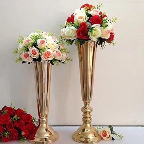 19.7'' 23.6'' Tall Vases for Flowers Metal Gold Flower Holder for Wedding Decoration Table Centerpiece Flowers Arrangements