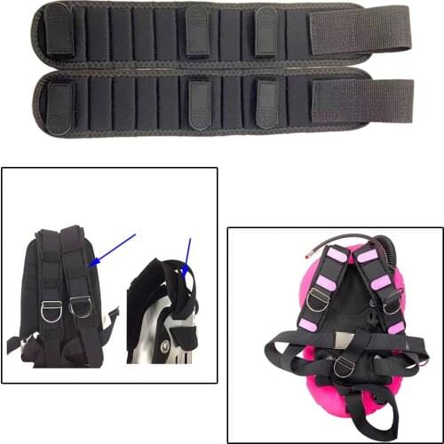 2pcs Shoulder Strap Pad Durable Padded 38x8cm Cushion Diving Back Plate