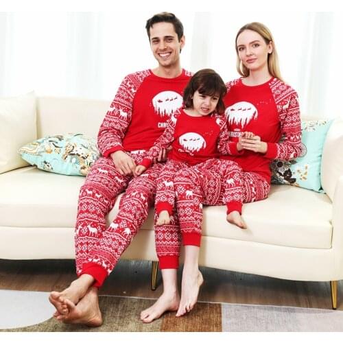 2021 Family Christmas Pajamas Sets Look Mother Kids Family Matching Outfits Spring Autumn Father Son Baby Girl Boy Clothes