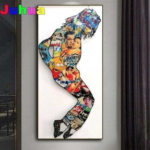 Abstract Michael diy diamond painting Graffiti diamond embroidery dancing pictures full Square round drill mosaic painting