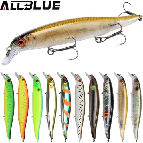 ALLBLUE MOHIST 130F Jerkbait Fishing Lure 130mm 20g Rapid Floating Wobbler Shallow Diving Minnow Pike Bait Fishing Tackle Hooks