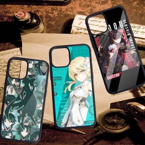 Anime Genshin Impact Phone Case PC for iPhone 11 12 pro XS MAX 8 7 6 6S Plus X 5S SE 2020 XR