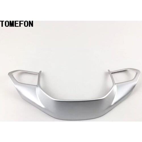 TOMEFON Car ABS Plastic For 2017 Peugeots 3008 GT Interior Steering Wheel Cover Trim