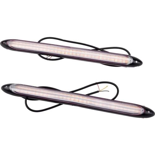 Beler 2Pcs IP67 12V LED Sequential Daytime Running DRL Turn Signal Light Strip for Universal Cars Trucks Trailers SUV Waterproof