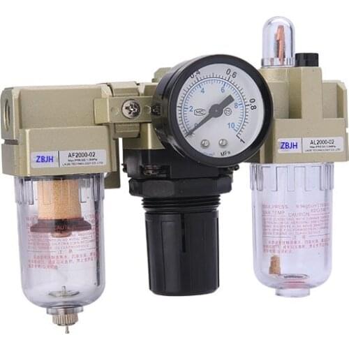 AC2000-02 G1/4'' Standard Type Air Source Treatment Unit Pneumatic Lubricator+Filter+Regulator