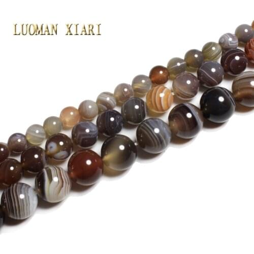 LUOMAN XIARI Natural AAA+ Fine Persian Onyx Agate Stone Beads For Jewelry Making DIY Bracelet Necklace 6/8/10 mm Strand 15