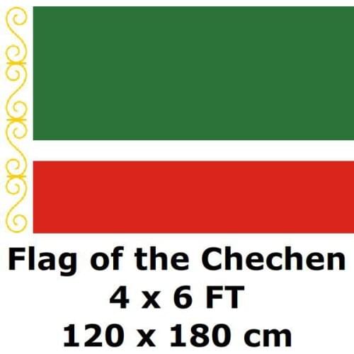 Chechen Flag 120 x 180 cm 100D Polyester Large Chechnia Chechnyan Flags And Banners