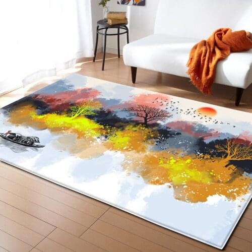 Color Landscape Household Living Room Bedroom Dining Room Floor Mat Door Mat Bathroom Non-slip Mat Bathroom Absorbent Pad Custom