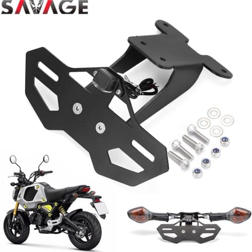 Fender Eliminator License Plate Holder For HONDA MSX 125 Grom 2021 2022 MSX125 Motorcycle CNC Tail Tidy Bracket LED Light