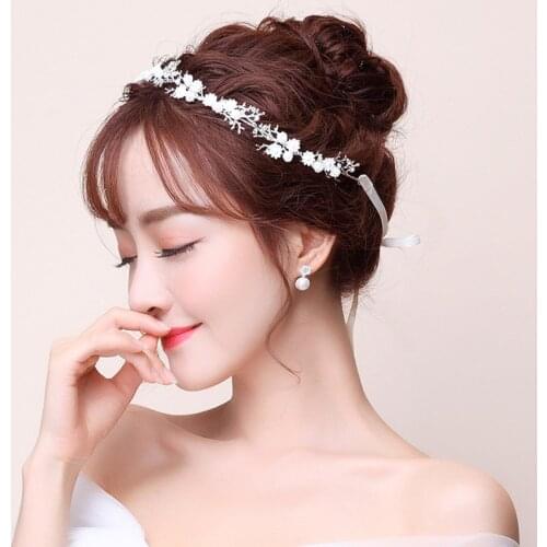 Elegant Jewelry Accessories Floral Crystal Alloy Headband Wedding Bridal Charming Hairband Korean Style Headdress For Women