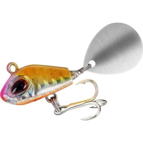 FISH KING 10/15g Balancer Winter Fishing Lure Vib With Metal Spoon 3D Eyes Lead Jig Head Ice Fishing Bait Artificial Bass Pike